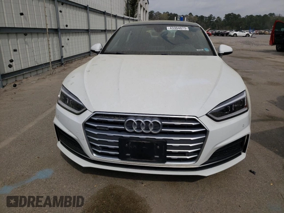 2018 Audi A5 Sportback Premium Plus with VIN WAUENCF57JA134721, listed as a Copart auction lot 43304073 with 0 mi miles. Bid and sale history available at carsss.com. Image 5.
