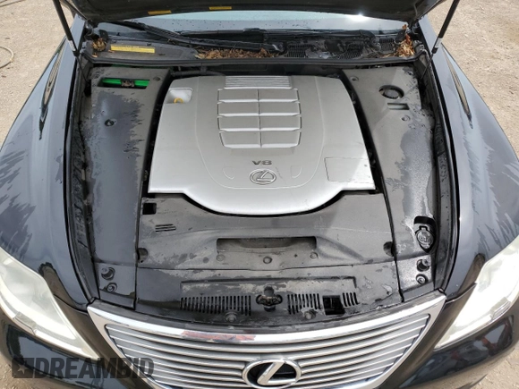 2009 Lexus LS 460 with VIN JTHCL46F195002703, listed as a Copart auction lot 54679515 with 222,391 mi miles and Salvage title. Bid and sale history available at DreamBid. Image 11.