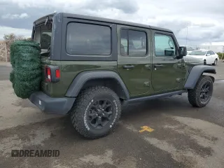 2022 Jeep Wrangler Unlimited Sport with VIN 1C4HJXDG2NW279018, listed as a Copart auction lot 87961135 with 11,015 mi miles and Salvage title. Bid and sale history available at DreamBid. Image 3.