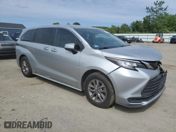 2021 Toyota Sienna LE with VIN 5TDKRKEC1MS044380, listed as a Copart auction lot 61534735 with 191,371 mi miles and Salvage title. Bid and sale history available at DreamBid. Image 4.