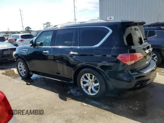 2011 Infiniti QX56 8-passenger with VIN JN8AZ2NC4B9302855, listed as a Copart auction lot 72986764 with 171,390 mi miles and Salvage Title. Bid and sale history available at carsss.com. Image 2.