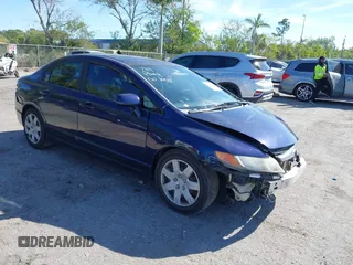 2008 Honda Civic LX z VIN 1HGFA16598L026298, wystawiony jako IAAI lot #41858219 z przebiegiem 166 188 mil mil oraz . Historia ofert i sprzedaży dostępna na DreamBid. Obrazek 1.
