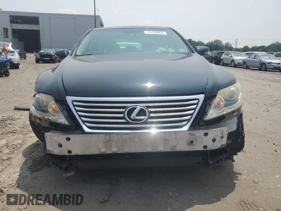 2010 Lexus LS 460 L with VIN JTHDL5EF1A5002894, listed as a Copart auction lot 60102055 with 169,801 mi miles and Salvage title. Bid and sale history available at DreamBid. Image 5.