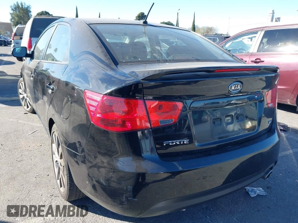 2012 Kia Forte SX with VIN KNAFW4A32C5623357, listed as a IAAI auction lot 41324098 with 217,354 mi miles. Bid and sale history available at carsss.com. Image 3.