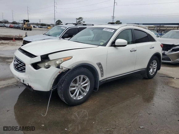 2009 Infiniti FX35 with VIN JNRAS18UX9M101211, listed as a Copart auction lot 44557375 with 83,427 mi miles and Salvage Title. Bid and sale history available at carsss.com. Image 1.