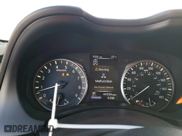 2021 Infiniti Q50 Signature Edition z VIN JN1EV7CR7MM751141, wystawiony jako Copart lot #44447575 z przebiegiem 44 359 mil mil oraz Szkoda całkowita • Salvage title. Historia ofert i sprzedaży dostępna na DreamBid. Obrazek 9.