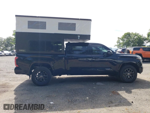 2023 Toyota Tundra Platinum with VIN 5TFNA5EC3PX017198, listed as a Copart auction lot 62857595 with 16,571 mi miles and Salvage title. Bid and sale history available at DreamBid. Image 10.