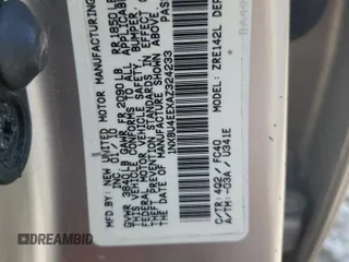 2010 Toyota Corolla with VIN 1NXBU4EEXAZ324233, listed as a Copart auction lot 53998685 with 0 mi miles and Salvage Title. Bid and sale history available at carsss.com. Image 12.