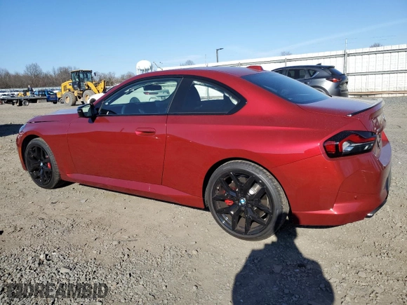 2025 BMW 2 Series M240i xDrive with VIN 3MW53CM00S8F06846, listed as a Copart auction lot 47293305 with 1,314 mi miles and Salvage Title. Bid and sale history available at carsss.com. Image 2.