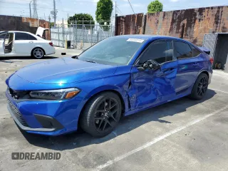 2022 Honda Civic Si with VIN 2HGFE1E51NH471195, listed as a Copart auction lot 55349515 with 26,032 mi miles and Salvage Title. Bid and sale history available at DreamBid. Image 1.
