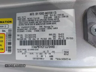 2015 Ford Mustang EcoBoost with VIN 1FA6P8TH2F5370440, listed as a IAAI auction lot 41939356 with 103,378 mi miles and . Bid and sale history available at carsss.com. Image 9.