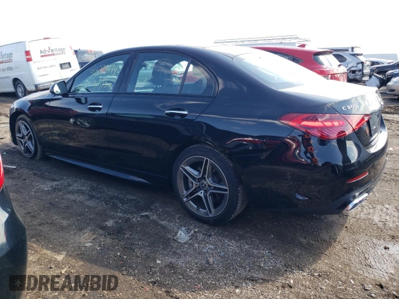 2024 Mercedes-Benz C 300 with VIN W1KAF4HB8RR156396, listed as a Copart auction lot 48219474 with 2,573 mi miles and Salvage Title. Bid and sale history available at DreamBid. Image 2.