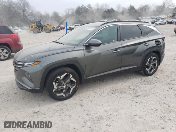 2022 Hyundai Tucson SEL with VIN 5NMJF3AE8NH059724, listed as a Copart auction lot 49106935 with 23,497 mi miles and Salvage Title. Bid and sale history available at carsss.com. Image 1.
