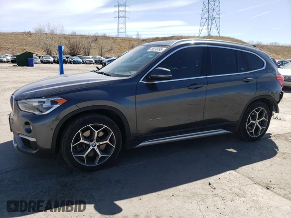 2017 BMW X1 xDrive28i with VIN WBXHT3C35H5F76415, listed as a Copart auction lot 48533495 with 66,448 mi miles and Salvage Title. Bid and sale history available at carsss.com. Image 1.