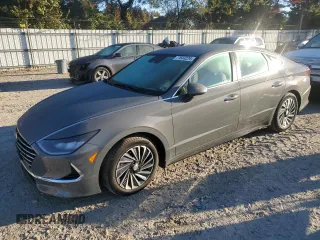 2022 Hyundai Sonata Hybrid SEL with VIN KMHL34JJ3NA043425, listed as a Copart auction lot 77653224 with 34,480 mi miles and Salvage Title. Bid and sale history available at carsss.com. Image 1.