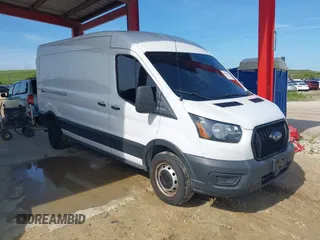 2021 Ford Transit Cargo with VIN 1FTBR1C86MKA13416, listed as a IAAI auction lot 42561551 with 101,548 mi miles and . Bid and sale history available at DreamBid. Image 1.