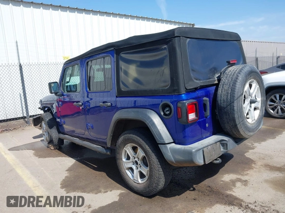 2018 Jeep Wrangler Unlimited Sport S z VIN 1C4HJXDG7JW299534, wystawiony jako IAAI lot #42321004 z przebiegiem 110 206 mil mil oraz . Historia ofert i sprzedaży dostępna na DreamBid. Obrazek 3.