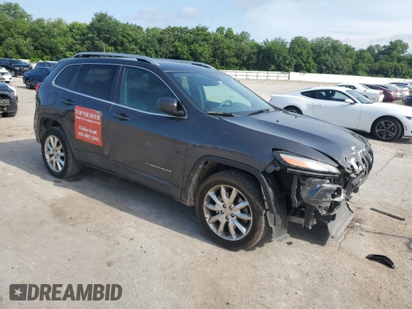 2017 Jeep Cherokee Limited with VIN 1C4PJLDB7HW516454, listed as a Copart auction lot 60927315 with 120,310 mi miles and Salvage title. Bid and sale history available at DreamBid. Image 4.