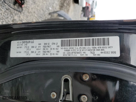 2009 Dodge Ram 1500 SLT with VIN 1D3HV18P79S784973, listed as a Copart auction lot 49889375 with 186,963 mi miles and Salvage Title. Bid and sale history available at carsss.com. Image 13.