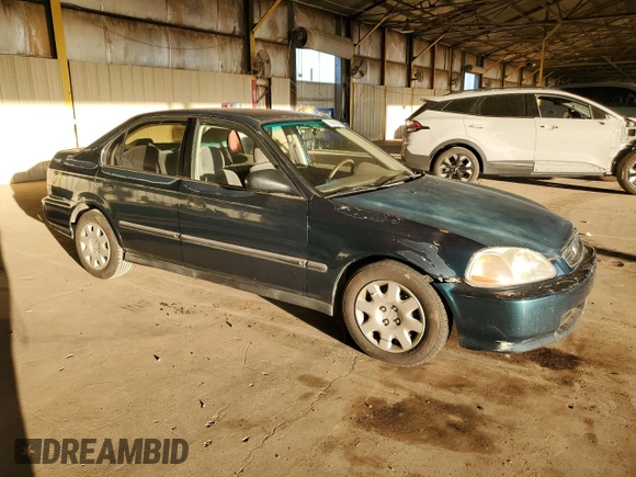 1997 Honda Civic DX with VIN JHMEJ6623VS028089, listed as a Copart auction lot 78659644 with 194,593 mi miles and Salvage Title. Bid and sale history available at DreamBid. Image 4.