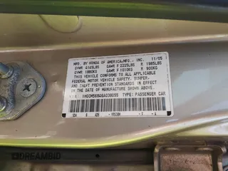 2006 Honda Accord EX-L z VIN 1HGCM56846A038055, wystawiony jako IAAI lot #42054400 z przebiegiem 334 562 mil mil oraz . Historia ofert i sprzedaży dostępna na DreamBid. Obrazek 9.