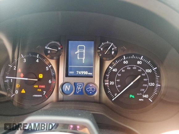 2019 Lexus GX 460 Luxury with VIN JTJJM7FX0K5216780, listed as a Copart auction lot 57845955 with 74,998 mi miles and Salvage title. Bid and sale history available at DreamBid. Image 9.