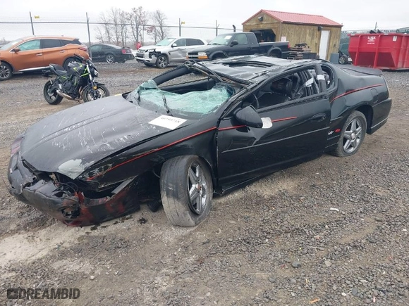 2004 Chevrolet Monte Carlo SS Supercharged with VIN 2G1WZ121849369527, listed as a IAAI auction lot 40759718 with 124,470 mi miles. Bid and sale history available at carsss.com. Image 2.