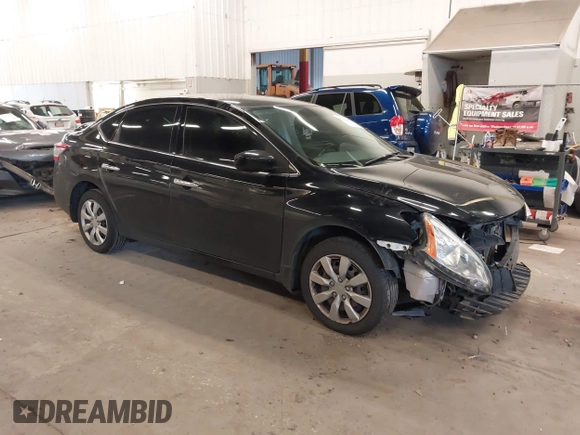 2015 Nissan Sentra S with VIN 3N1AB7AP0FY319869, listed as a IAAI auction lot 41844863 with 144,682 mi miles. Bid and sale history available at carsss.com. Image 1.