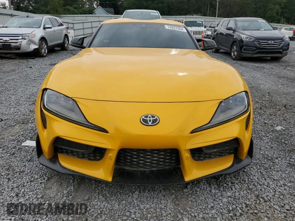 2020 Toyota GR Supra 3.0 with VIN WZ1DB4C08LW024774, listed as a Copart auction lot 74822354 with 0 mi miles and Salvage Title. Bid and sale history available at carsss.com. Image 5.
