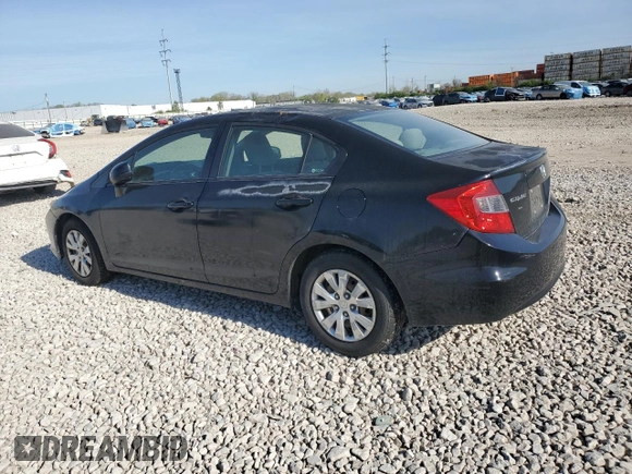 2012 Honda Civic LX with VIN 2HGFB2F56CH588345, listed as a Copart auction lot 54168335 with 149,901 mi miles and Salvage Title. Bid and sale history available at DreamBid. Image 2.