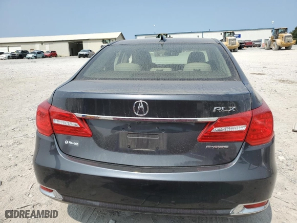 2016 Acura RLX Tech Pkg with VIN JH4KC1F55GC000317, listed as a Copart auction lot 71071264 with 107,861 mi miles and Salvage Title. Bid and sale history available at carsss.com. Image 6.