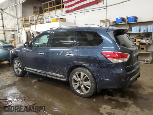 2013 Nissan Pathfinder Platinum with VIN 5N1AR2MM3DC660150, listed as a Copart auction lot 48114125 with 219,322 mi miles and Salvage Title. Bid and sale history available at carsss.com. Image 2.