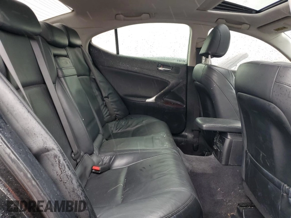 2008 Lexus IS 250 with VIN JTHBK262482073880, listed as a Copart auction lot 58174505 with 176,582 mi miles and Salvage title. Bid and sale history available at DreamBid. Image 10.