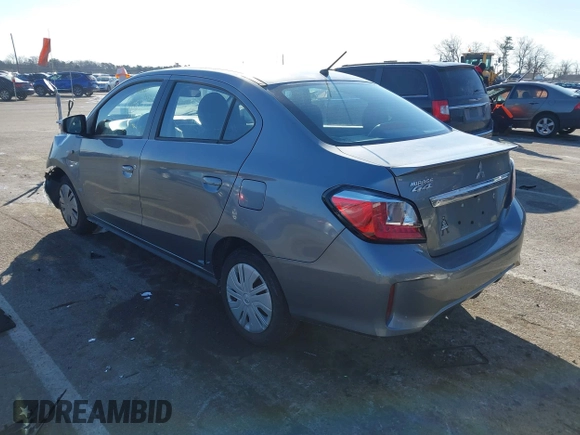 2021 Mitsubishi Mirage G4 ES with VIN ML32FUFJ0MHF00607, listed as a IAAI auction lot 41448300 with 30,045 mi miles. Bid and sale history available at carsss.com. Image 3.