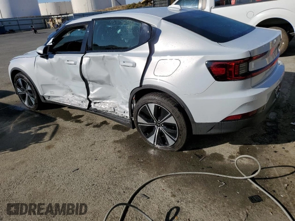 2023 Polestar 2 with VIN YSMEG3KA6PL135246, listed as a Copart auction lot 80104594 with 46,112 mi miles and Salvage Title. Bid and sale history available at carsss.com. Image 2.