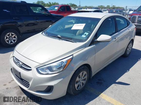 2016 Hyundai Accent SE with VIN KMHCT4AE8GU116955, listed as a IAAI auction lot 42088866 with 111,519 mi miles. Bid and sale history available at carsss.com. Image 2.