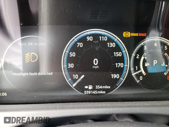 2020 Jaguar XF with VIN SAJBM4FV8LCY83910, listed as a Copart auction lot 48751815 with 39,145 mi miles and Salvage title. Bid and sale history available at DreamBid. Image 9.