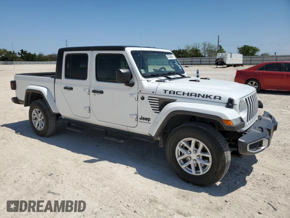 2023 Jeep Gladiator Freedom with VIN 1C6HJTAG1PL585720, listed as a Copart auction lot 47386855 with 14,525 mi miles and Salvage title. Bid and sale history available at DreamBid. Image 4.