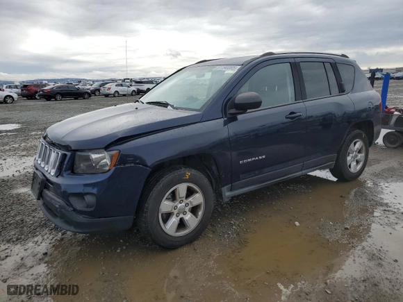 2014 Jeep Compass Sport with VIN 1C4NJCBA2ED708048, listed as a Copart auction lot 51190065 with 120,490 mi miles and Salvage Title. Bid and sale history available at carsss.com. Image 1.