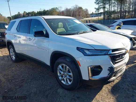 2022 Chevrolet Traverse LS with VIN 1GNERFKW4NJ132381, listed as a IAAI auction lot 41822204 with 85,110 mi miles. Bid and sale history available at carsss.com. Image 1.