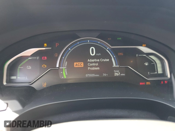 2018 Honda Clarity Touring z VIN JHMZC5F36JC014495, wystawiony jako Copart lot #56139675 z przebiegiem 75 020 mil mil oraz Szkoda całkowita • Salvage title. Historia ofert i sprzedaży dostępna na DreamBid. Obrazek 9.