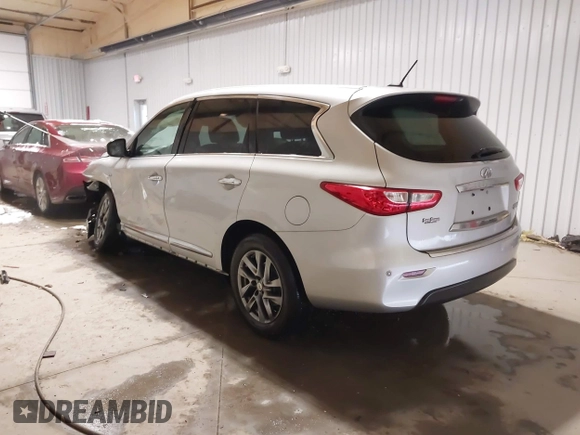 2014 Infiniti QX60 with VIN 5N1AL0MM9EC536455, listed as a IAAI auction lot 41400259 with 142,309 mi miles. Bid and sale history available at carsss.com. Image 3.