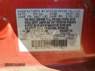 2016 Nissan Note S with VIN 3N1CE2CP2GL397651, listed as a Copart auction lot 82024324 with 124,053 mi miles and Non Repairable. Bid and sale history available at DreamBid. Image 14.