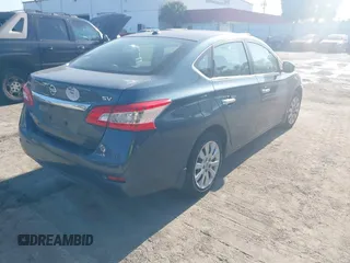 2015 Nissan Sentra S with VIN 3N1AB7AP9FY302732, listed as a IAAI auction lot 42130515 with 147,684 mi miles. Bid and sale history available at carsss.com. Image 4.