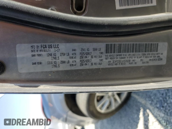 2017 Dodge Journey SXT z VIN 3C4PDDBG1HT578238, wystawiony jako Copart lot #61497045 z przebiegiem 132 179 mil mil oraz Szkoda całkowita • Salvage title. Historia ofert i sprzedaży dostępna na DreamBid. Obrazek 13.