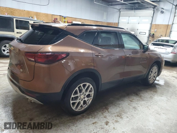 2023 Chevrolet Blazer LT с VIN 3GNKBJRSXPS105071, выставлен на аукционе Copart как лот 82116204 с пробегом 38 093 миль миль и Чистый • Clean title. История ставок и продаж доступна на DreamBid. Изображение 3.