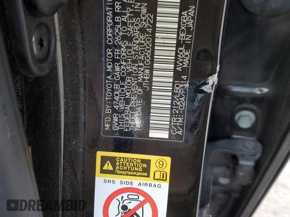 2013 Lexus ES 300h with VIN JTHBW1GG6D2014722, listed as a Copart auction lot 42048825 with Not Provided miles and Clean Title. Bid and sale history available at DreamBid. Image 13.