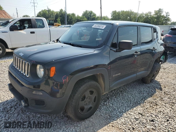 2015 Jeep Renegade Sport with VIN ZACCJBAT0FPB54554, listed as a Copart auction lot 66386814 with 115,219 mi miles and Salvage Title. Bid and sale history available at DreamBid. Image 1.