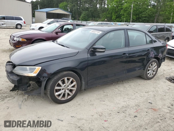 2012 Volkswagen Jetta SE with VIN 3VWDP7AJ3CM451497, listed as a Copart auction lot 58322715 with 180,266 mi miles and Salvage title. Bid and sale history available at DreamBid. Image 1.