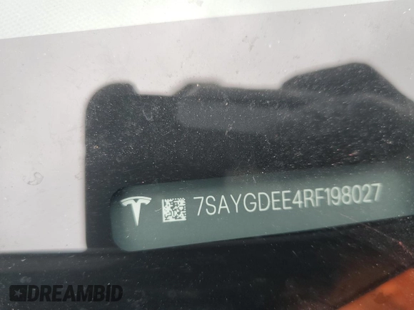 2024 Tesla Model Y Long Range with VIN 7SAYGDEE4RF198027, listed as a Copart auction lot 64008945 with 7,826 mi miles and Salvage title. Bid and sale history available at DreamBid. Image 12.
